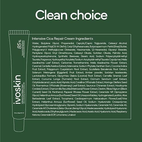 IVOSKIN Intensive Cica Repair Cream, Korean Dexpanthenol cream, Restore Skin Barrier, Prevent Acne Breakouts, Ultra-Soothing & Hydrating Care Cream for Sensitive Skin with Madecassoside (1.76oz / 50g) thumbnail 9