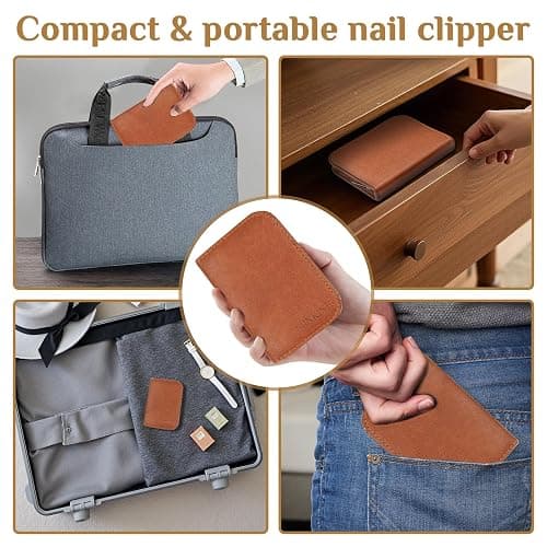 MINKINH Manicure Set Professional Nail Clipper Kit-26 Pieces, Brown | Stainless Steel Manicure Kit, Nail Care Tools with Travel Case for Men & Women, Hand & Foot Care, Gift for Family & Friends thumbnail 9