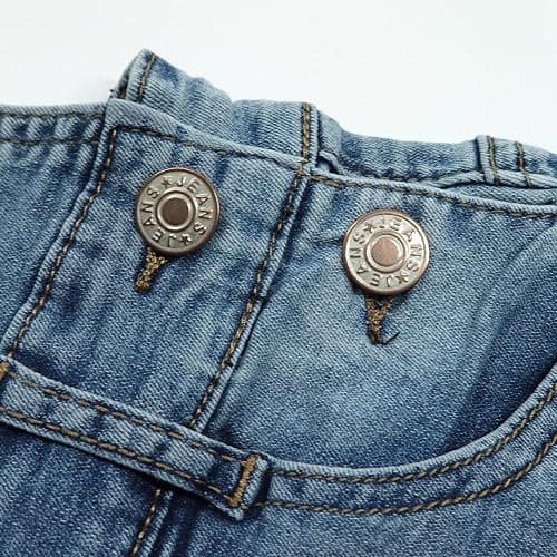 KIDSCOOL SPACE Baby Little Girls Denim Skirt,Ripped Soft Strechy Girls Summer Jeans Overalls Dress thumbnail 3