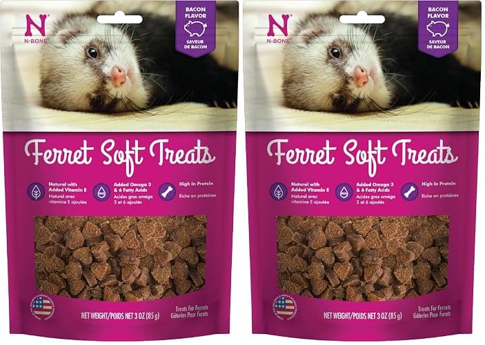 N-Bone 1 Pouch Ferret Soft Treats Bacon Flavor, 3 Oz (Pack of 2) - Image 1