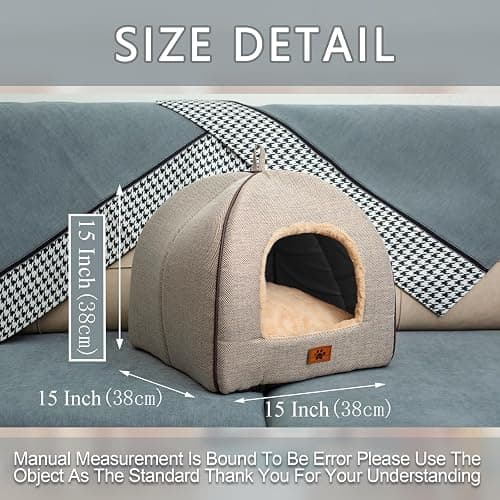 WINDRACING Cat Bed for Indoor Cats - Cat Cave Beds Cat House Cat Tent with Removable Washable Cushioned Pillow, Soft Kitten beds,Cat Beds & Furniture, for Small and Medium Pet Bed thumbnail 2