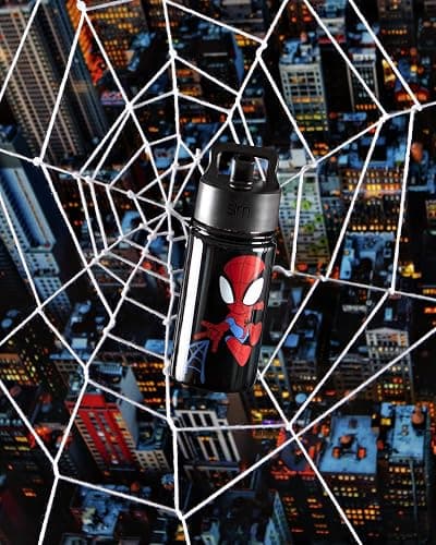 Simple Modern Kids Summit Water Bottle with Straw Lid | Marvel Spider Man 14oz Stainless Steel Cup Insulated Tumbler for Toddlers, Boys, School | Spidey Kid - Marvel-Spidey Kid - 14 Ounces thumbnail 3