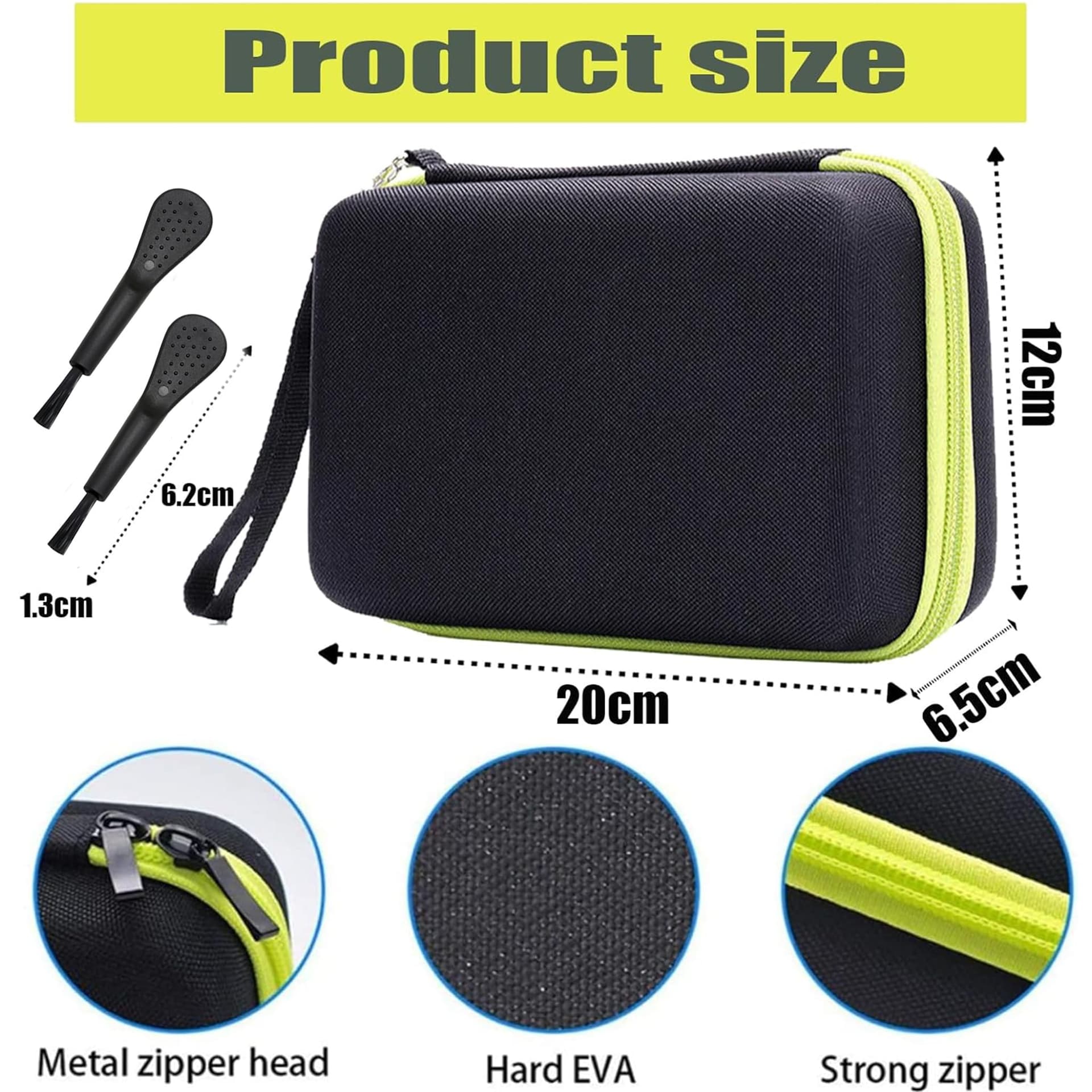 Estuche de Almacenamiento para Shaver, EVA Estuche de Viaje Funda Protectora Portátil para Trimmer Shaver Eléctric, Resistente a los Golpes y al Agua, Para OneBlade QP2530/2520/90/70 A thumbnail 3