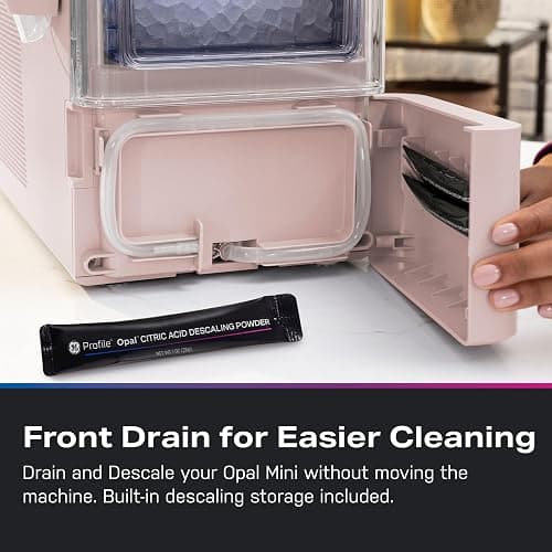 GE Profile Opal Mini Nugget Ice Maker, Chewable Ice in 5 min, 36 lbs/Day | Soft Pebble Ice, Top Fill Water Reservoir, WiFi & App Control, Portable & Compact, 1 Pack Descaler & Scoop Included thumbnail 7