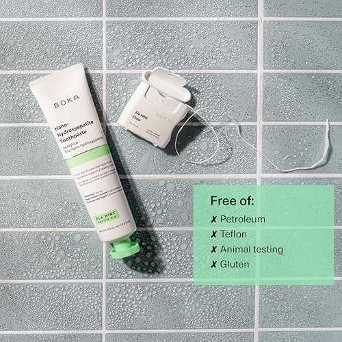 Boka Ela Mint Expandable Woven Dental Floss, Made from Plant-Based Vegetable Wax, Teflon-Free, 30 Yards of Waxed Floss (Pack of 1) thumbnail 5