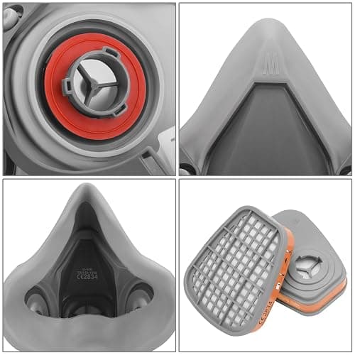 AirGearPro G-500 Reusable Respirator Mask with A1P2 Filters | Anti-Dust Mask Ideal for Painting, Woodworking, Construction, Sanding, Spraying, Chemicals, DIY etc thumbnail 9