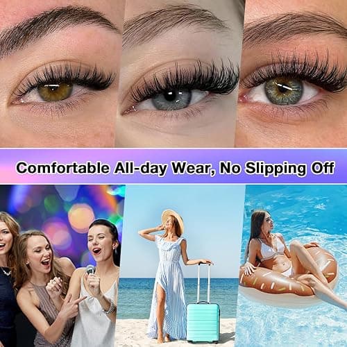 AILAISHI Lash Clusters, DIY Cluster Eyelash Extensions 9‑16mm, 40D+50D, 280pcs Fluffy D Curl Natural Lashes–Fake Cat Eye Wispy Individual Clusters thumbnail 6