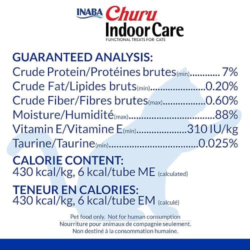 INABA Churu Indoor Care for Hairball Control, Functional Lickable Cat Treat with Taurine & Green Tea Extract, 0.5oz Each, 20 Tubes Total, Tuna & Chicken Variety thumbnail 3