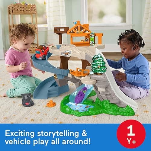 Fisher-Price Little People Ultimate Mountain Playset | 18-inch Tall, Fun Vehicle Play, 6 Pieces, Toddlers & Preschool Kids Ages 1+ Years thumbnail 2