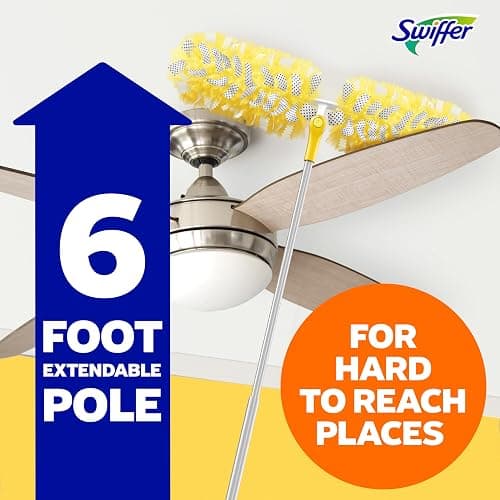 Swiffer Duster Kit with 6 ft Super Extendable Handle, Heavy Duty Starter Kit with 8 Refills thumbnail 5