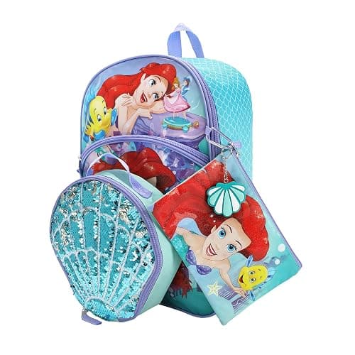 The Little Mermaid 16" 5-Piece Backpack and Lunchbox Set thumbnail 3