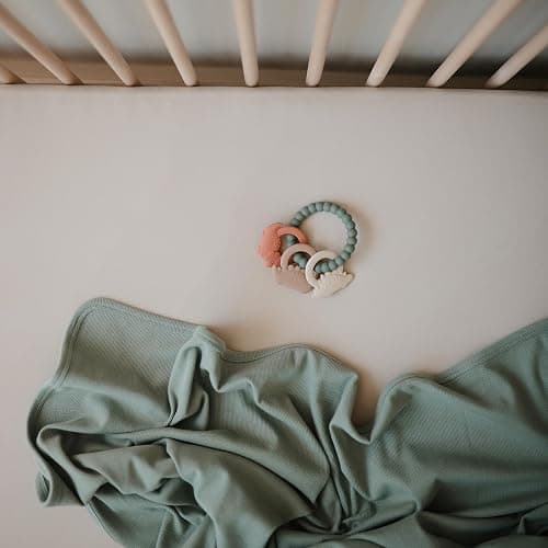 mushie Silicone Dino Teething Ring Toy - Dino thumbnail 4