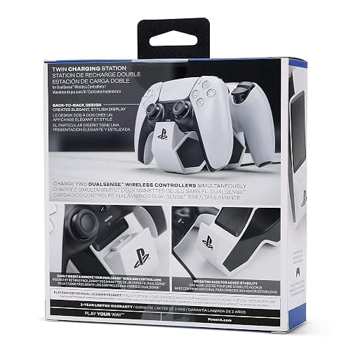 PowerA Twin Charging Station for Dualsense Wireless Controllers, Dualsense Controller Charging, Charge, Sony PlayStation, PS5, Officially Licensed - PlayStation 5 thumbnail 8