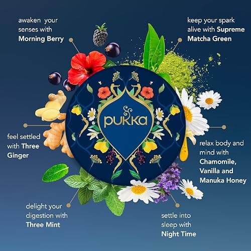 Pukka Luxury Herbal Tea Sampler Box, Organic Tea For Everyday Wellness, Ideal Gift Set for Special Occasions, Holidays, Birthdays & Anniversaries, 90 Teabags, 6 Premium Flavors, Caffeine Free thumbnail 3