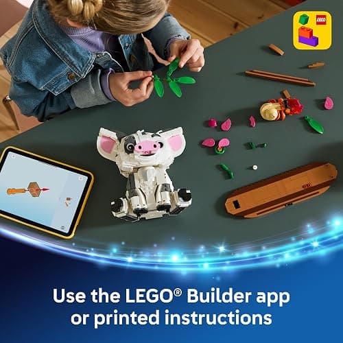 LEGO Disney Moana Pua 43292 | Building Toys for Girls & Boys, Ages 9+, Moana Displayable Toy for Bedroom & Desk, 885 pieces, Gift for Birthdays thumbnail 6