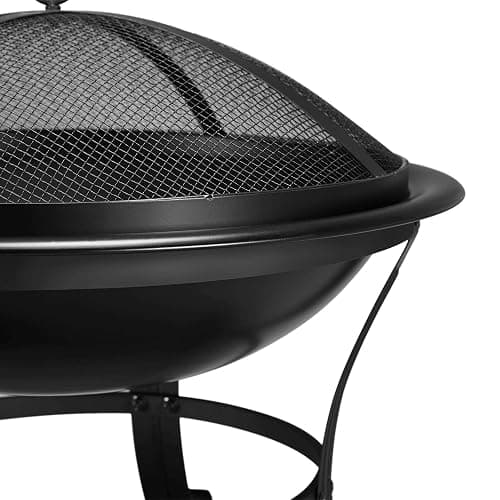 Yaheetech Outdoor Fire Pit for Garden, Round Firepit Patio Heater for Camping Bonfire, Portable Fire Pit Steel Metal Bowl Wood Burning Firepits for Garden/Backyard thumbnail 8
