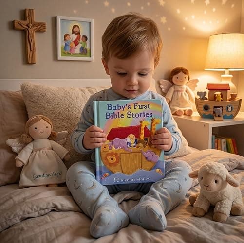 Baby's First Bible Stories Padded Board Book - Gift for Easter, Christmas, Communions, Newborns, Birthdays, Beginner Bible thumbnail 10