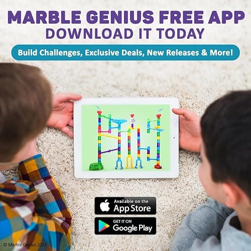 Marble Genius Marble Run Super Set, STEM Toys & Maze Construction Building - 150 Translucent Track Pieces & Glass Marble for Family, Kids Toddlers Ages 4-8 - Fun Holiday Creative Gifts thumbnail 6