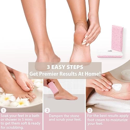 ZMOI Siliglass Pumice Stone Callus Remover for Feet, Elbows, Hands, and Knees, Spain Made - 2 in 1 Pedicure Exfoliator and Scrubber for Rough, Hard Skin (1 Pack) thumbnail 6