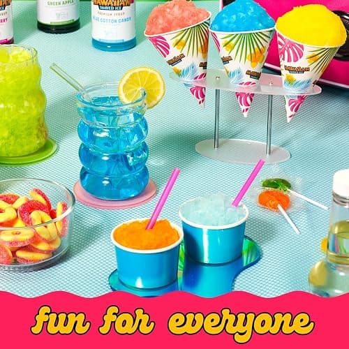 Hawaiian Shaved Ice Pina Colada Syrup - Nut Soy Dairy Free - Flavor Fluffy & Crunchy Snow Cone - Shelf Stable - Makes 8 Servings - 16 ounces thumbnail 7