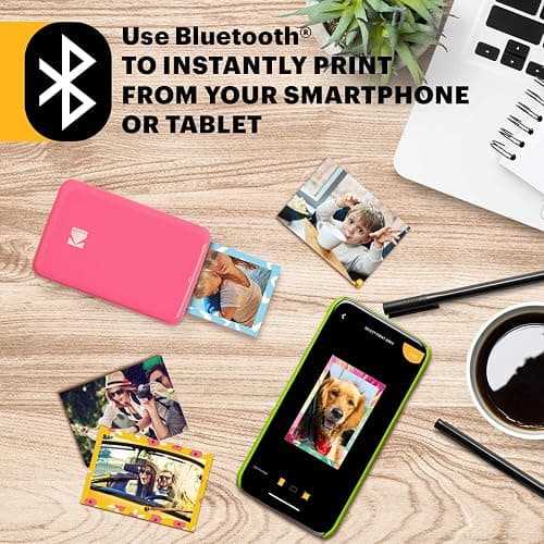 KODAK Step Instant Smartphone Photo Printer - Portable Mini Color Wireless Mobile Printer - Zink 2x3” Sticky-Back Photos - Bluetooth Compatible with iOS & Android Devices - Fun Editing App - Pink thumbnail 3