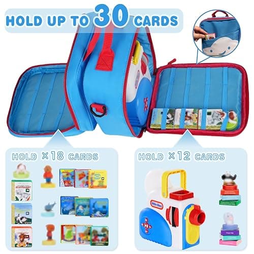 amiumuca Carrying Case Compatible with Little Tikes Story Dream Machine Books Starter Set，Kids Toys Storage Case for Little Tikes for Storybook, Audio Play, Character,with Handle and Shoulder Strap thumbnail 3
