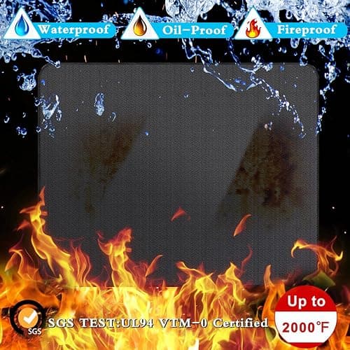 UBeesize Large 65 x 48 inches Under Grill Mat for Outdoor Grill,Double-Sided Fireproof Grill Pad for Fire Pit,Indoor Fireplace Mat Fire Pit Mat,Oil-Proof Waterproof BBQ Protector for Decks and Patios thumbnail 4