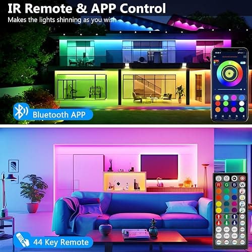 Led Strip Light, 10m Led Lights, Cuttable Led Light Strips with Smart App Control Remote, Music Sync Colour Changing RGB Led Strip Lights for Room Decoration - 10M thumbnail 2
