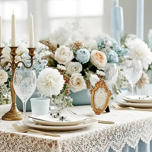 mozhixue 5 Pcs Mini Gold Frames - Small Gold Vintage Flower Oval Rectangle Baroque Frames Table Top Frame for Christmas Holiday Party Decor thumbnail 2
