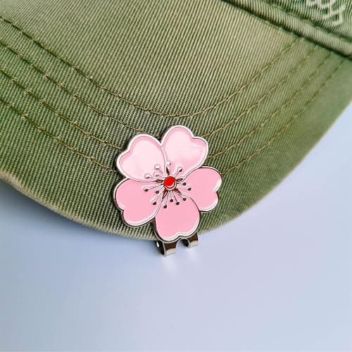 Eshan Magnetic Golf Ball Markers and Novelty Hat Clip Set Flower Glove Hat Shape Clip Golf Bag Accessories Court Gift for Men Women Golfer thumbnail 6