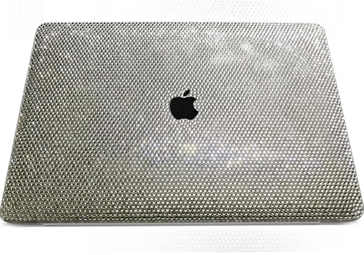 Teazgopx Bling Rhinestone Case Compatible with MacBook Air 13 inch 2022 2021 2020 2019 2018 Release M1 A2337 A2179 A1932 Touch ID,Glitter Sparkle Diamond Case Fashion Luxury Shiny Crystal Hard Shell thumbnail 3