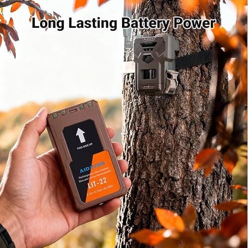 AIDXVBN 2-Pack LIT22 Rechargeable Batteries, for Spypoint Cellular Trail Camera LIT-22 PRO Flex-M, G-36,Plus, Flex-S, Solar Charging, IP65 Shell Waterproof and Dustproof thumbnail 5
