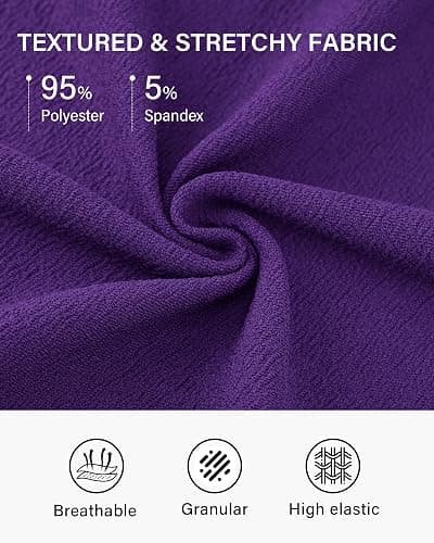 STELLE Women's 21" Knee Length Skirts with Pockets Casual Basic Midi Skirt Stretchy High Waisted Skater Flared Pleated thumbnail 6
