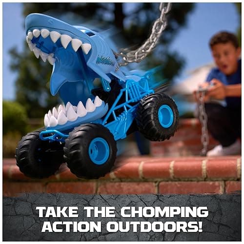 Monster Jam Chomping Megalodon RC Toy Monster Truck, 1:15 Scale | Remote Control Truck Toy, Chomping Action with Wheelies & Spins, Easy to Use Remote, Pretend Play Gifts for Kids Ages 4+ thumbnail 7