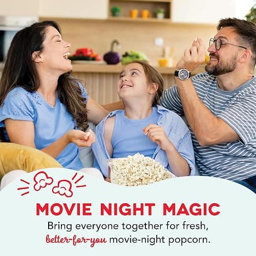 Dash SmartStore® Stirring Popcorn Maker - Electric Popcorn Machine with Butter-Melting Tray & Clear Serving Bowl - Features Stirring Bar - 24 Cups, White thumbnail 3