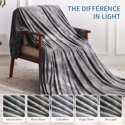 Guohaoi Cooling Throw Blanket for Hot Sleepers, Full Size 60''×90'' Lightweight Breathable Summer Bed Blanket for Couch, Arc-Chill Q-Max >0.5 Cool Fiber,Lightweight Tie Dye Blanket Grey thumbnail 5
