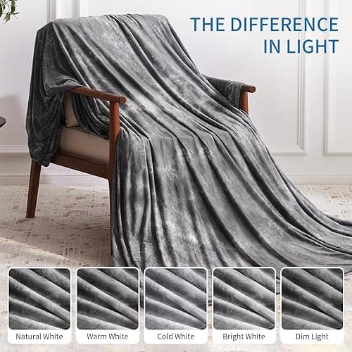 Guohaoi Cooling Throw Blanket for Hot Sleepers, Full Size 60''×90'' Lightweight Breathable Summer Bed Blanket for Couch, Arc-Chill Q-Max >0.5 Cool Fiber,Lightweight Tie Dye Blanket Grey - Grey Watercolor - 60"×90" thumbnail 5