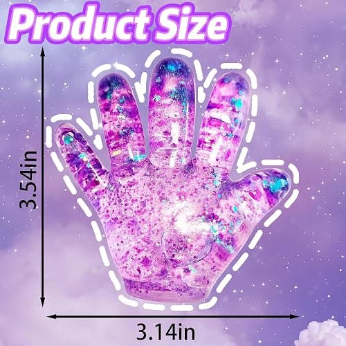 1Pcs Novelty Fake Hand Purple Squishy Fidget Toys Stress Balls for Kids Adults Sugar Ball Fidgets Sensory Toys Party Favors for Kids Squeeze Toy Stress Relief Toy Squeeze Squishy Ball (Purple) thumbnail 2