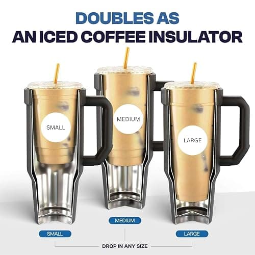 Thicc Buddy - 40 oz Stainless Steel Vacuum Insulated Tumbler with Lid and Straw for Water - Travel Mug Cupholder Friendly - Gifts for Women Men Him Her (Pebble) thumbnail 5