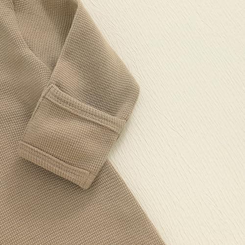Newborn Knit Romper Hat 2 Pieces Button Up Footed Jumpsuit Baby Boy Clothes Photography Coming Home Outfit thumbnail 4