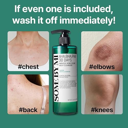 SOME BY MI AHA BHA PHA 30 Days Miracle Acne Clear Body Cleanser 13.5oz – Salicylic Acid & Tea Tree Acne Body Wash – Deep Cleansing, Sulfate & Paraben Free Korean Skin care thumbnail 4
