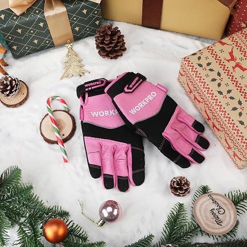 WORKPRO Safety Work Gloves, Mechanic Working Gloves for Men Women, Touch Screen, Terry Fabric, Non-Slip thumbnail 6
