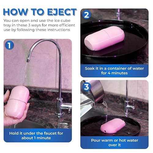Milano Home Ice Face Roller Massager for Face, Eyes, and Neck - Reusable Silicone Ice Cube Mold for Natural Skin Care, De-Puff Eye Bags, Reduce Migraine Pain | Facial Beauty Ice Roller thumbnail 5