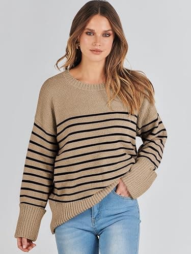 ANRABESS Women's Oversized Sweaters 2026 Long Sleeve Fuzzy Knit Casual Chunky Pullover Sweater Fall Outfits Clothes thumbnail 5