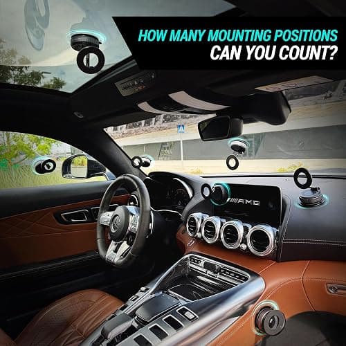 CARMOUNT Clutch-X One – Upgraded Vacuum Phone Mount Suction Cup Car Phone Holder for iPhone, Window Phone Mount, 360° Vacuum Magnetic Phone Holder for Car, Magnetic Phone Holder with Suction Cup thumbnail 5