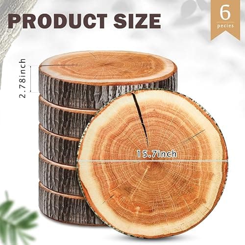 Unittype 6 Pcs Round Throw Pillow Wood Decorative Soft Circle Seating Tree Stump Pillow Floor Cushion Natural Wood Cushion 3D Digital Printing Forest Decor for Bedroom Living Room (Realistic) thumbnail 3