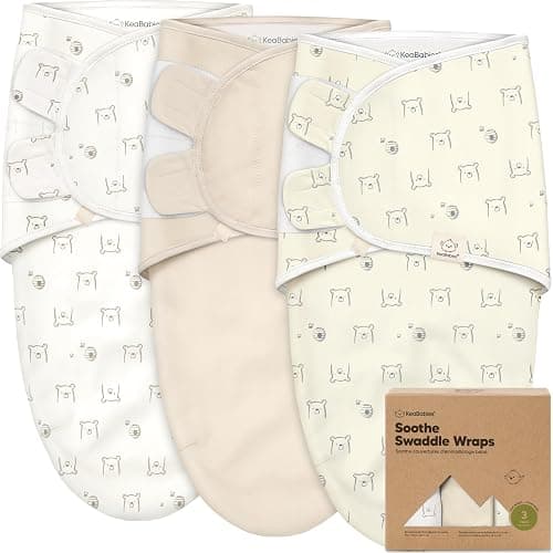 3-Pack Organic Baby Swaddle Sleep Sacks - Swaddles for Newborns, Infant 0-3 Months, Baby Girls, Boys, Soft & Snug Newborn Sleep Sack, Nursery Swaddling Blankets, Easy to Use (Bumble Bear) - Image 1
