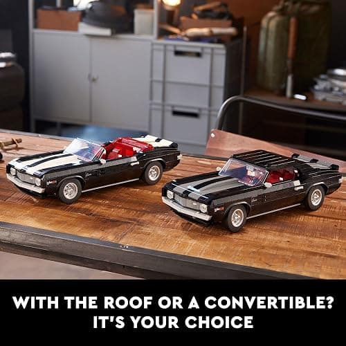 LEGO Icons Chevrolet Camaro Z28 10304, Customizable Classic Car Replica Model Building Kit, 1969 Vintage American Muscle Car, Great Gift Idea for Teens and Adults thumbnail 3