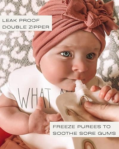 Hippypotamus Reusable Baby Food Pouches for Toddlers - BPA Free Food Grade - Dishwasher & Freezer Safe - Baby Food Containers - Refillable Squeeze Pouch For Applesauce & Yogurt - 12 Pack (Rainbows) thumbnail 3