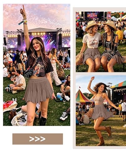 Women's Flowy Shorts Casual Linen Boho Ruffle Mini Skirts Pleated High Waist Cute Butterfly Skorts with Pockets Summer Trendy thumbnail 3